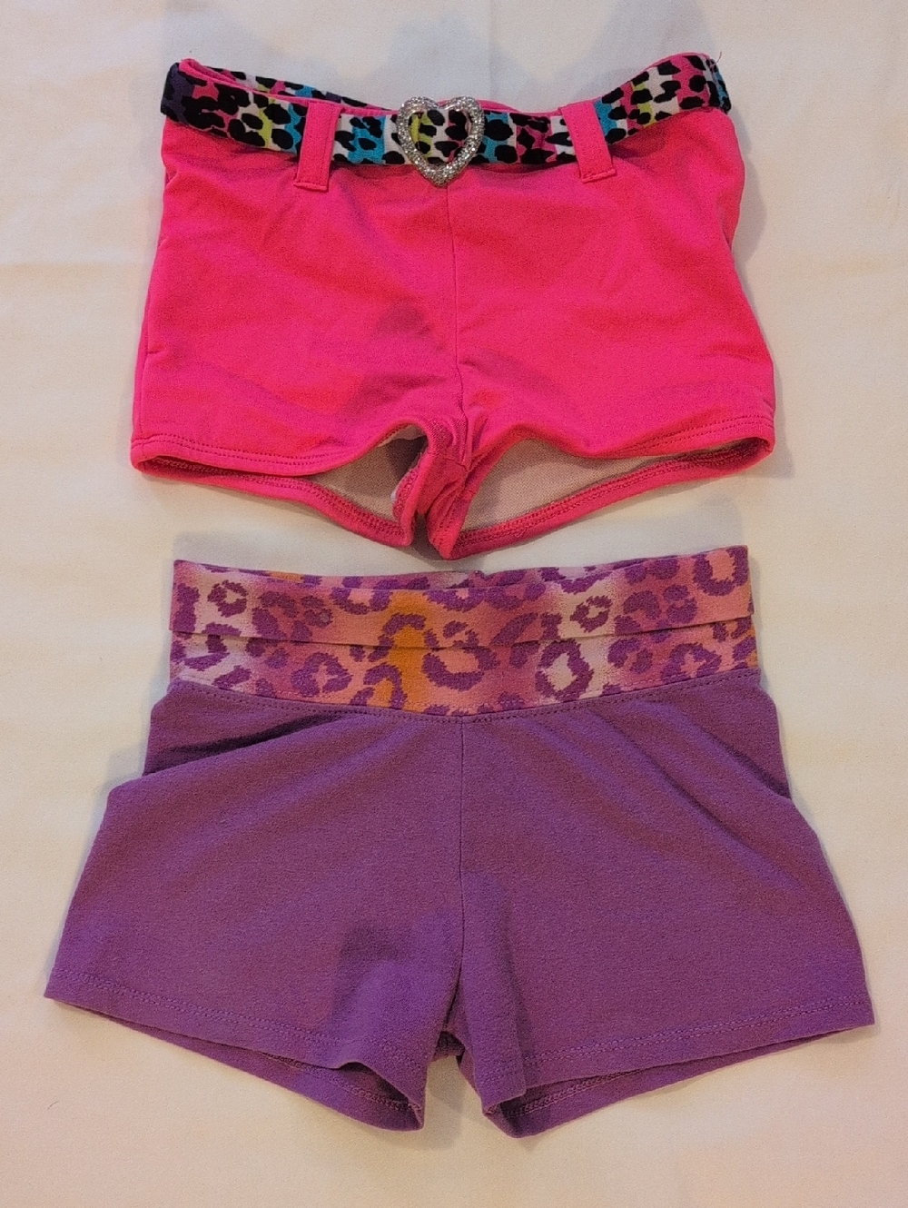 Girls 4T Bundle Pink Pants w/ Heart Belt + Purple Leggings Cute Outfit